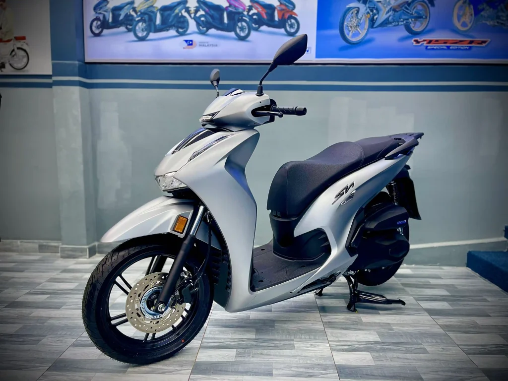 Xe honda sh y 350 2025 mau bac hung phat motor 2